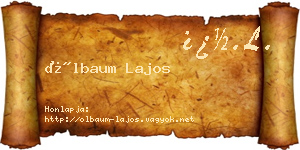 Ölbaum Lajos névjegykártya